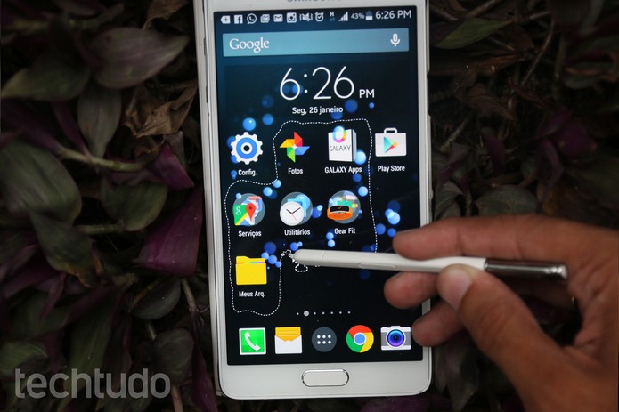 Capturando a tela do Galaxy Note 4 com o recurso Clipe de Imagem da S Pen (Foto: Lucas Mendes/TechTudo)