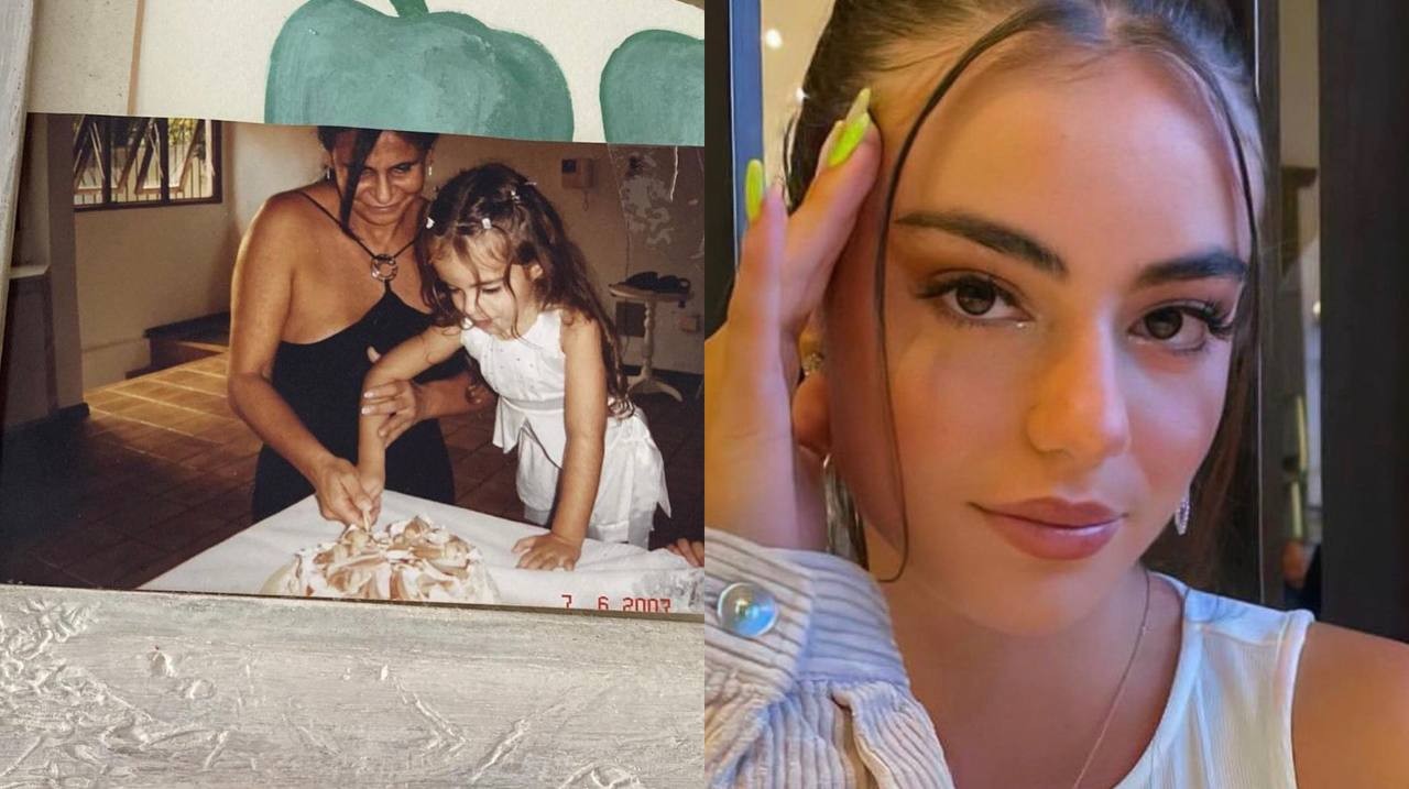 Gretchen mostra antes e depois da filha, Giullia, com foto da infância (Foto: Reprodução / Instagram)