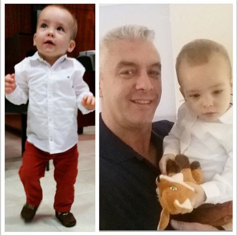 Alexandre Junior todo arrumadinho com o pai (Foto: Reprodução - Instagram)