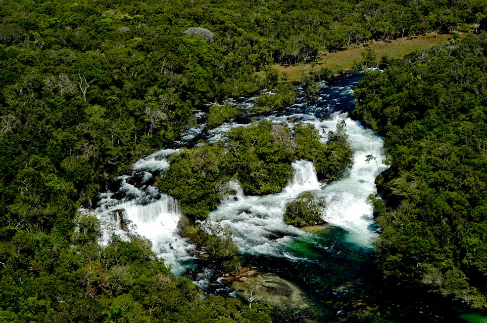 Cachoeira Salto Utiariti pode ser visitada durante passeio  (Foto: José Medeiros/ Sedec-MT)