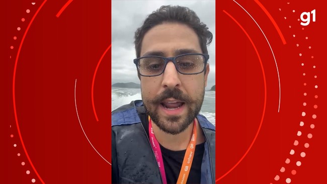 Barra do Sahy está ilhada; repórter do g1 pega carona em barco para chegar até o local