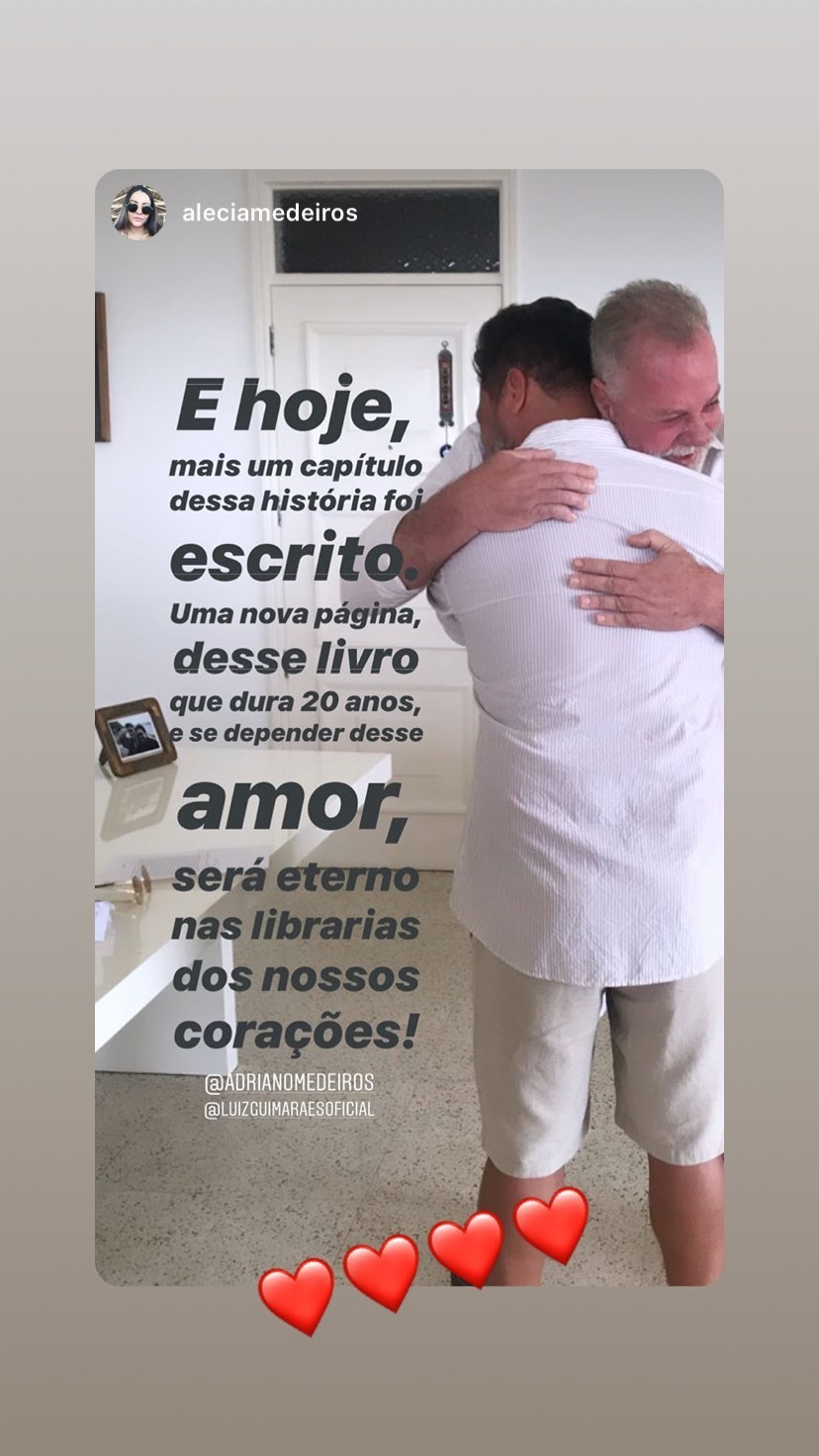 Luiz Fernando Guimarães e Adriano Medeiros se casam (Foto: Reprodução/Instagram)