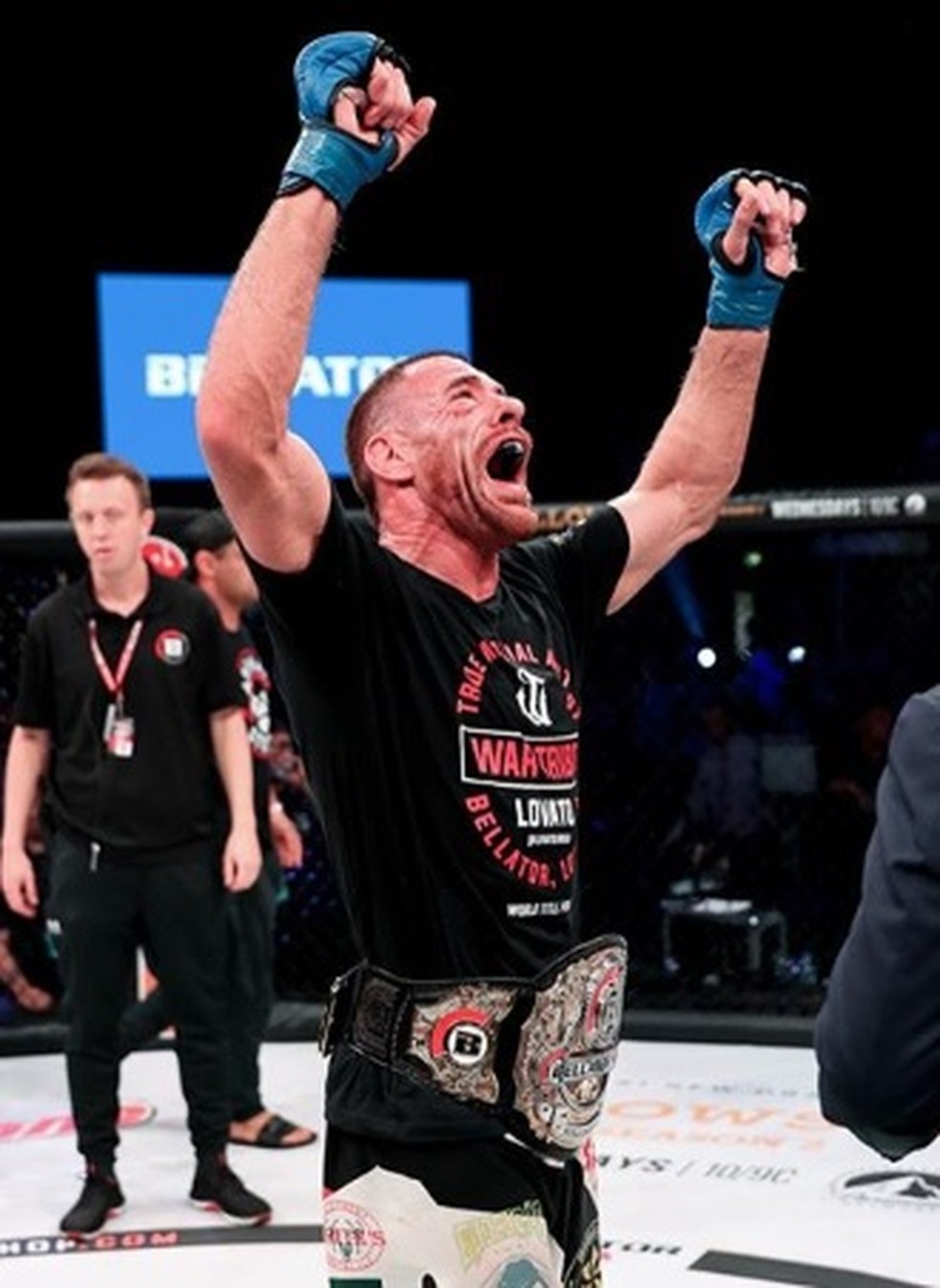 Rafael Lovato conquista o cinturão dos médios do Bellator — Foto: divulgação/Bellator