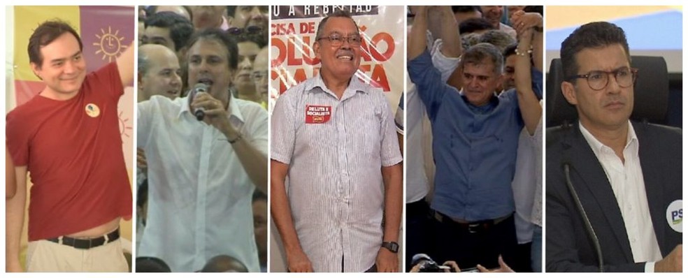 Candidatos a governador do CearÃ¡ para as eleiÃ§Ãµes de 2018. (Foto: G1 CE)