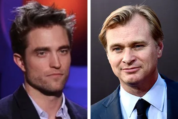 O ator Robert Pattinson e o diretor Christopher Nolan (Foto: reprodução; Getty Images)