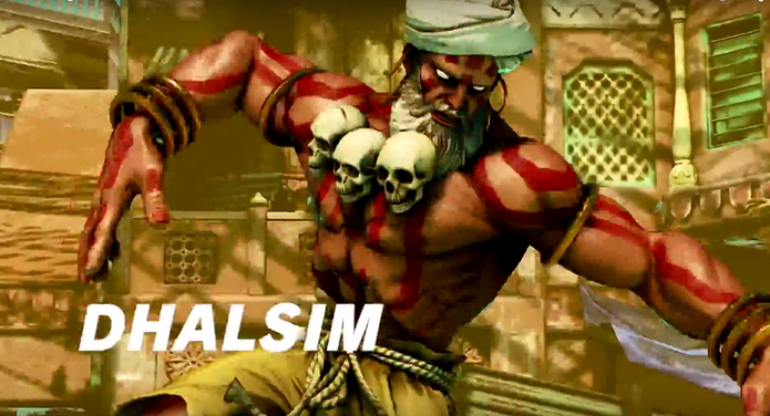 Dalshim é confirmado em Street Fighter 5 no evento de jogos Paris Games Week (Foto: Reprodução/YouTube)