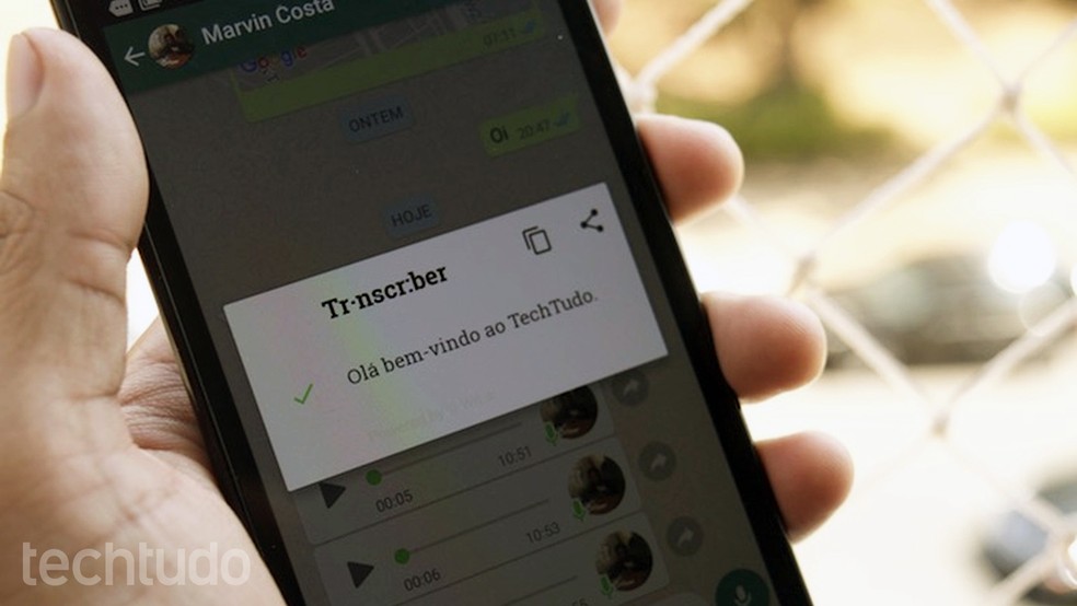 Aplicativo gratuito para Android transforma em texto mensagens de áudio do WhatsApp (Foto: Marvin Costa/TechTudo)