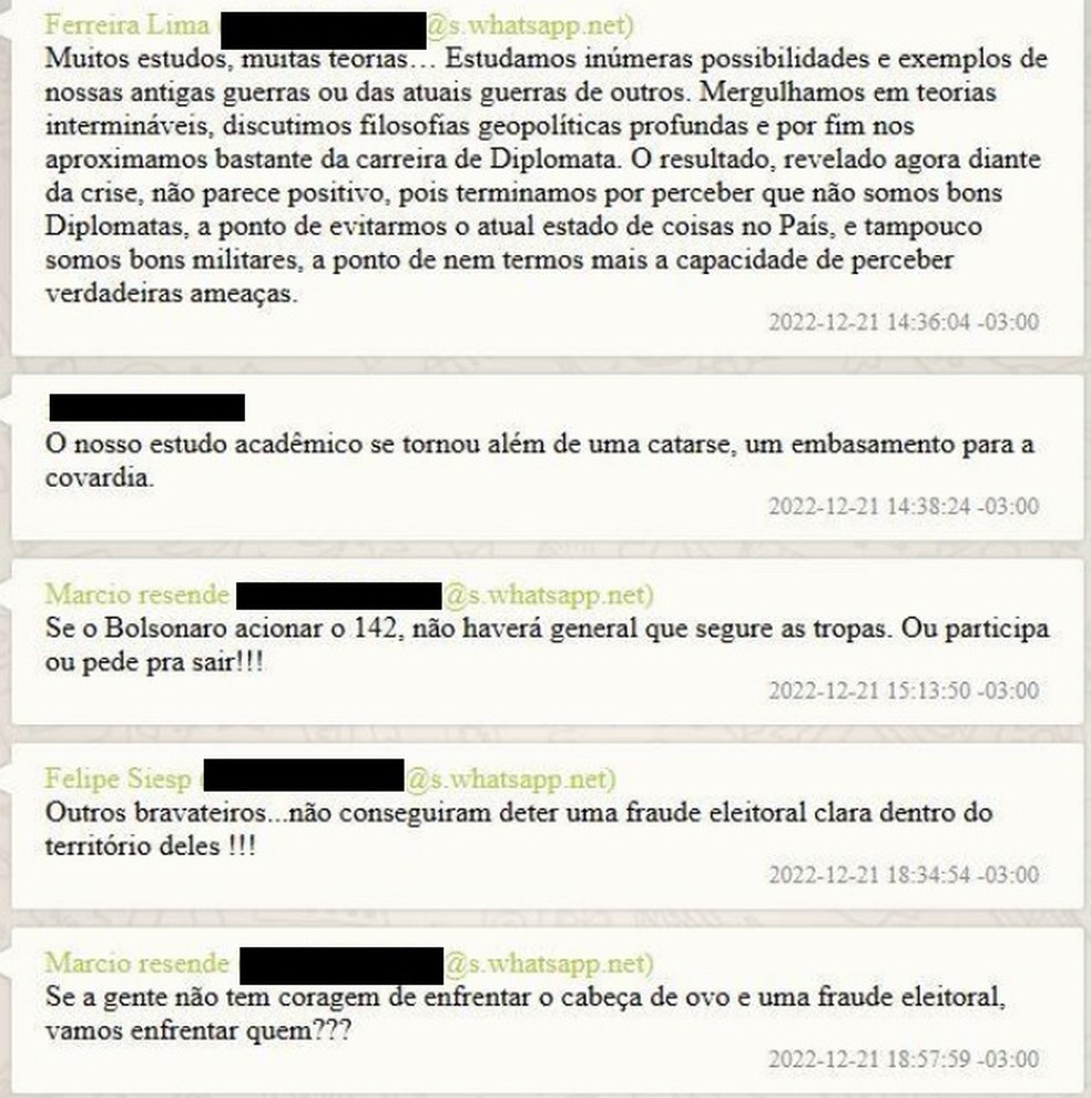 Mensagens extraídas do celular de Cid — Foto: Reprodução