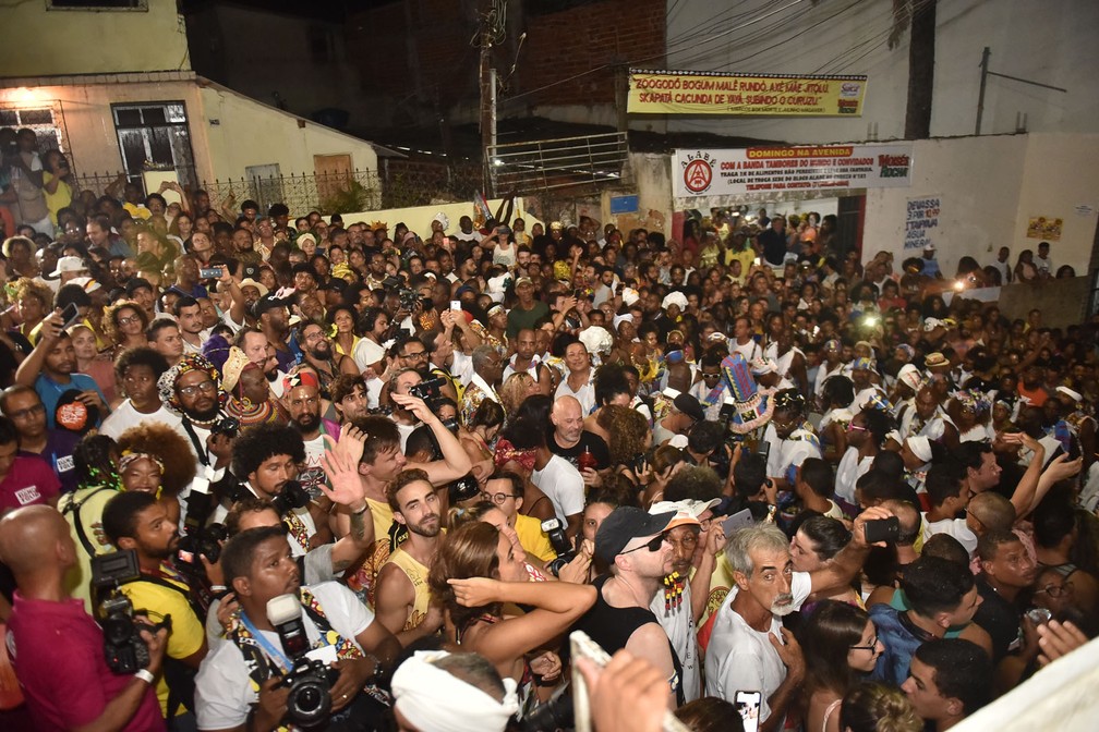 Bloco afro Ilê Aiyê saiu no carnaval em Salvador neste sábado (22). — Foto: Adriano Cardoso/Ag Haack