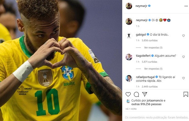 Neymar posta indireta romântica na web (Foto: Reprodução/Instagram)