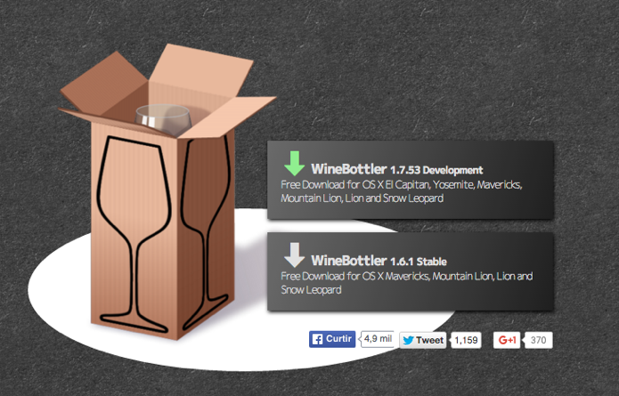 Instale a versão do WineBottler compatível com seu sistema (Foto: Reprodução/Paulo Alves)