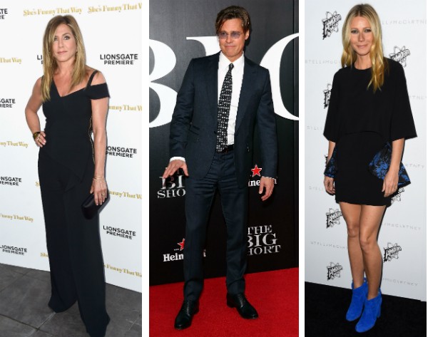 Jennifer Aniston, Brad Pitt e Gwyneth Paltrow (Foto: Getty Images)