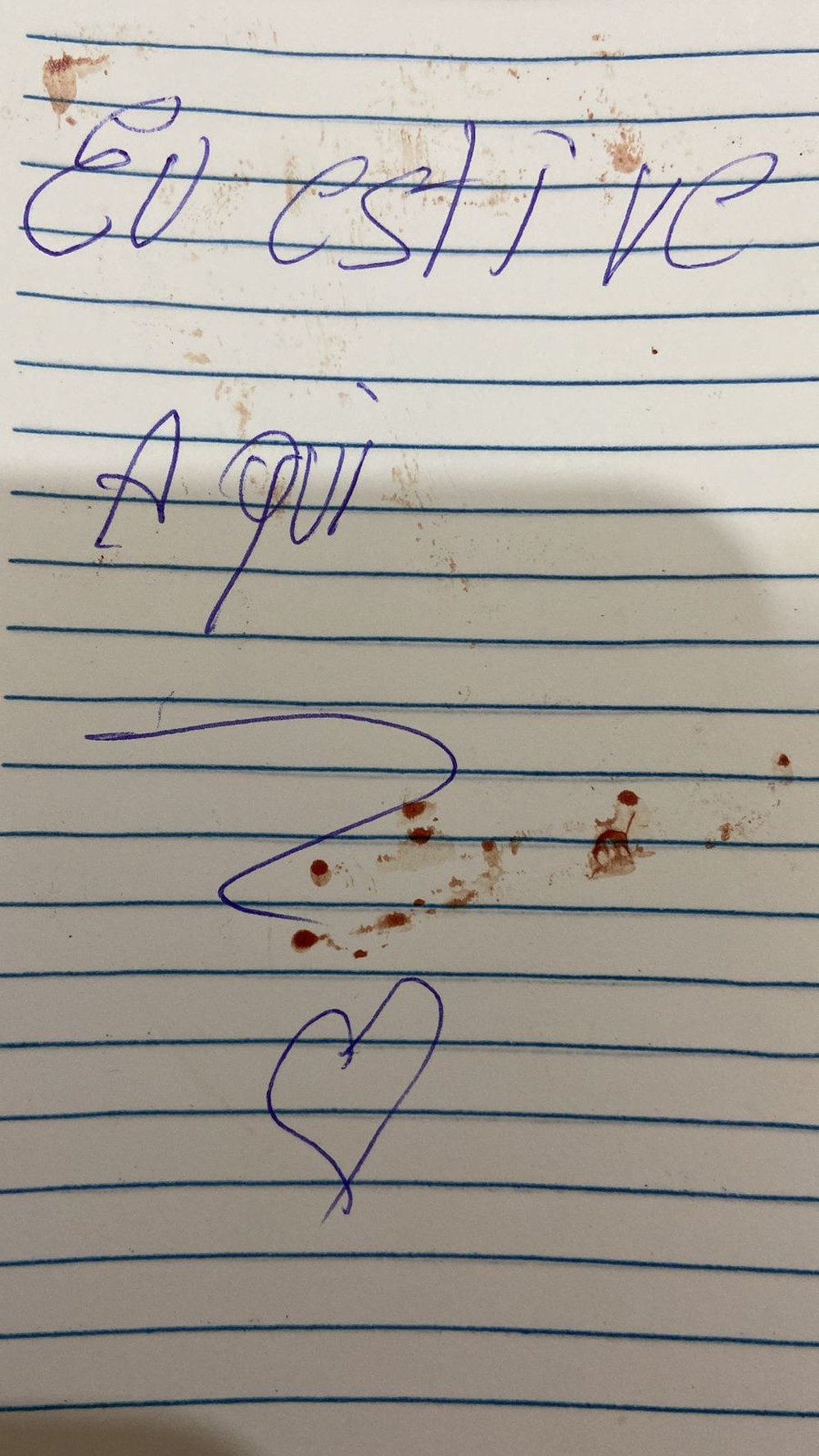 Após crime, menina deixou bilhete sujo de sangue na casa da tia — Foto: Arquivo/PC-AC