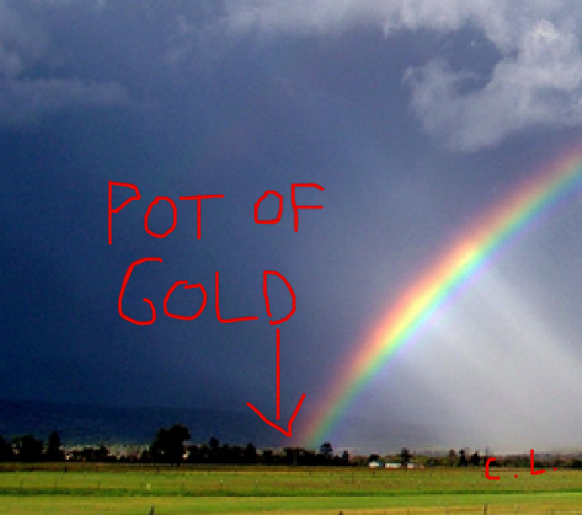 O pote de ouro no fim do arco-íris (Foto: Reprodução)