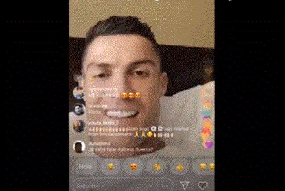 Cristiano Ronaldo responde a fÃ£s atravÃ©s de um vÃ­deo no Instagram â Foto: ReproduÃ§Ã£o/Instagram