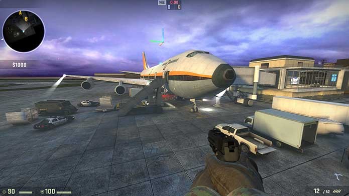 Mapa com imponente avião está em CS:GO (Foto: Divulgação/Steam)