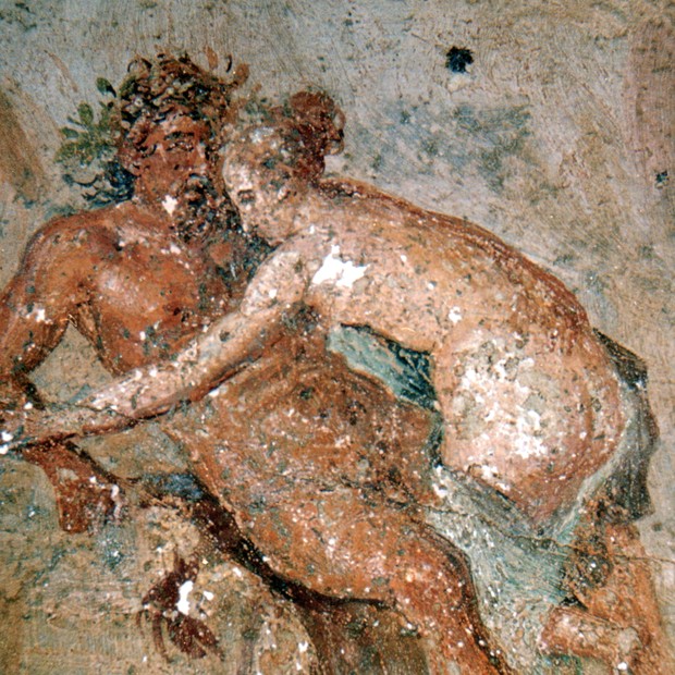 Cena em mural erótico de Pompeia  (Foto: Getty Images)