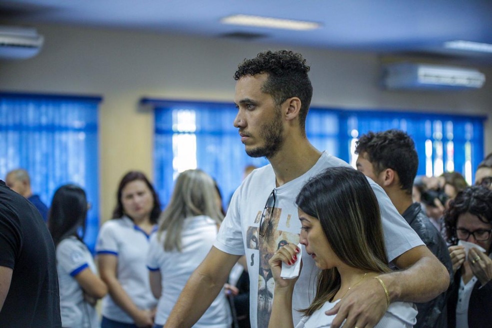Neto também esteve na despedida ao jornalista — Foto: Dinho Zanotto/Arquivo pessoal