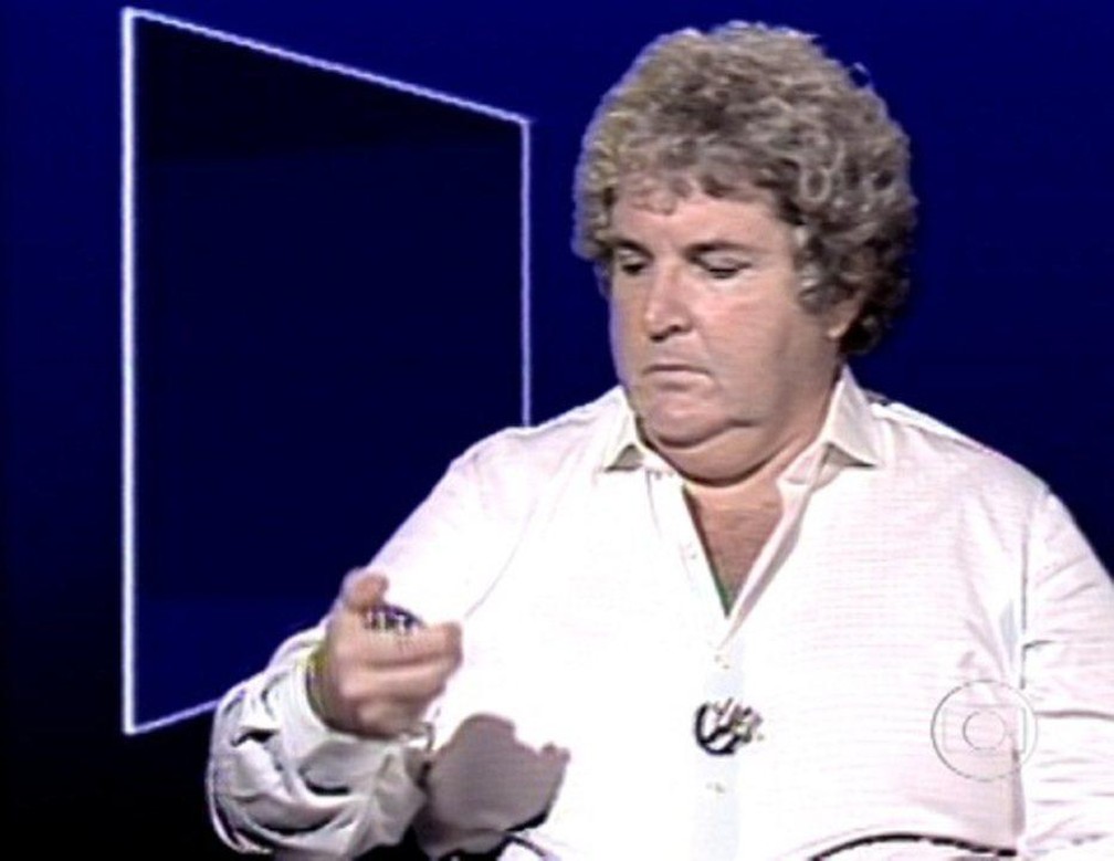 Jô Soares no Jornal da Globo em 1984 — Foto: Reprodução