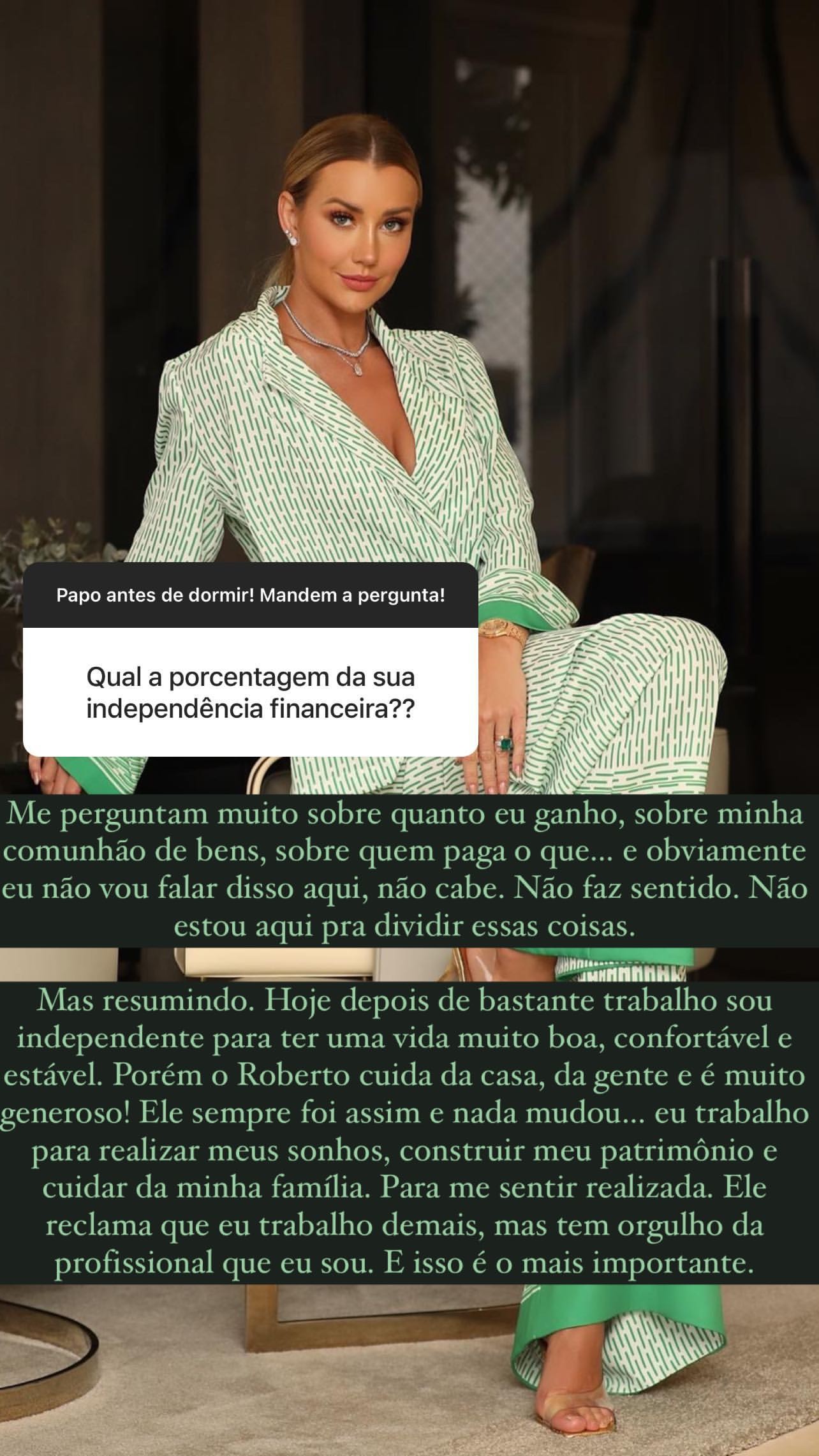 Ana Paula Siebert fala de independência financeira (Foto: Reprodução/Instagram)