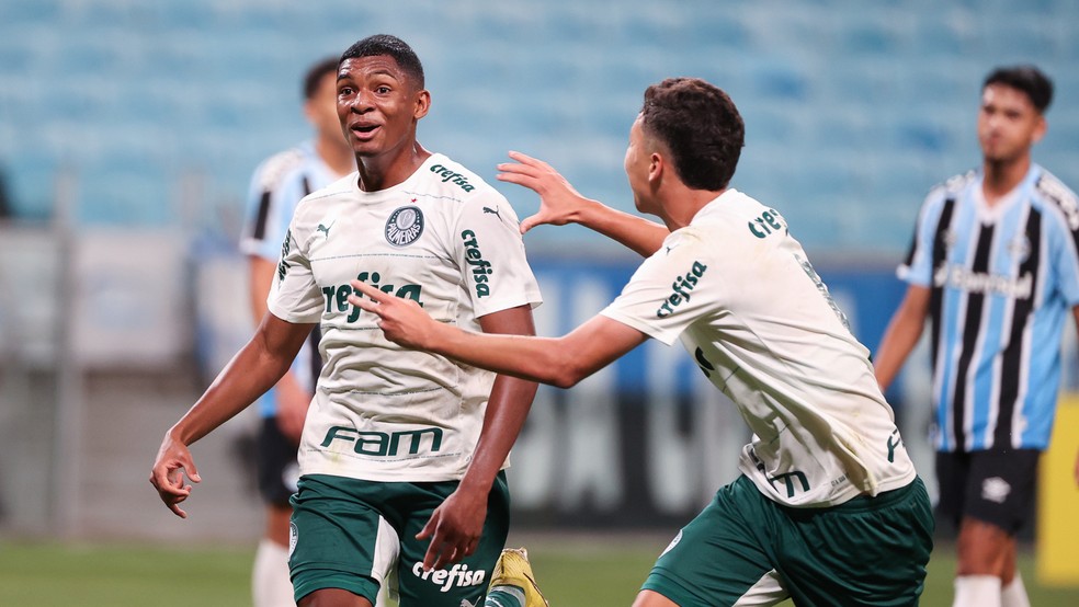 Luis Guilherme, do Palmeiras, na final do Brasileirão Sub-17 — Foto: Fabio Menotti / Palmeiras