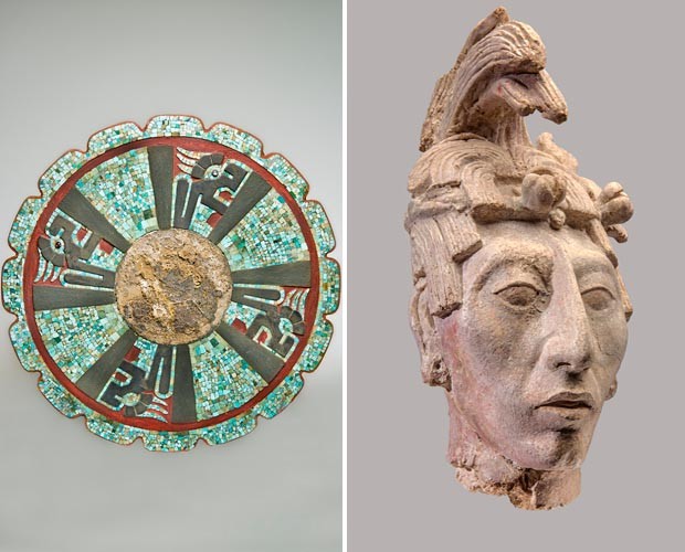 Obras da exposição " Mayas: revelação de um tempo sem fim". (Foto: Foto Divulgação)