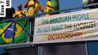 7 de setembro: Manifestante em Copacabana — Foto: Reprodução