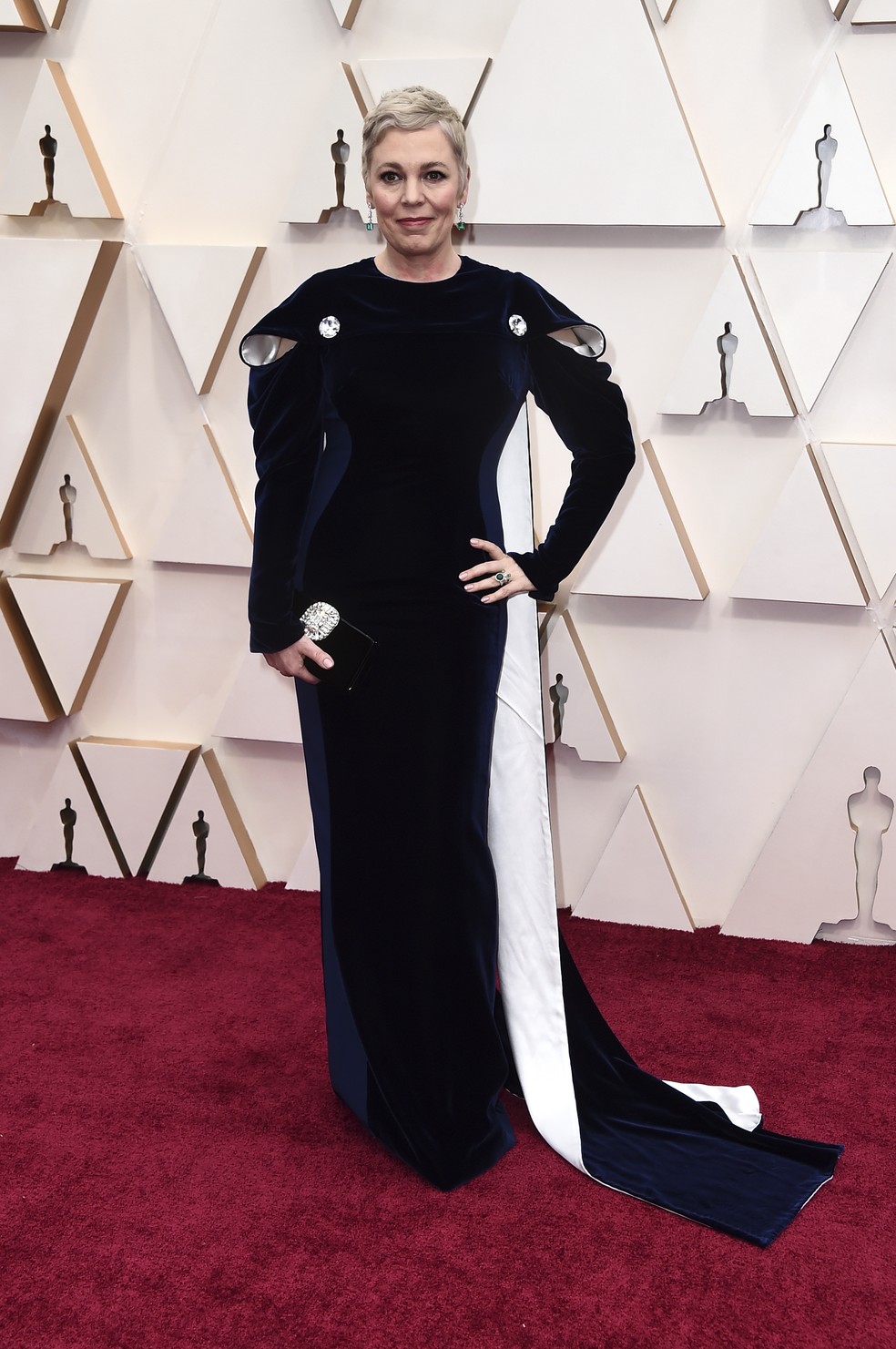 Olivia Colman no Oscar 2020 — Foto: Jordan Strauss/Invision/AP