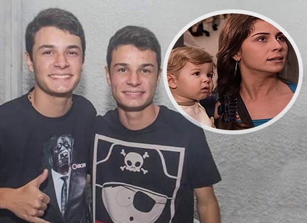 Natã e Andrey Beltrão deram vida ao bebê Bruninho em Laços de Família (Foto: Reprodução)