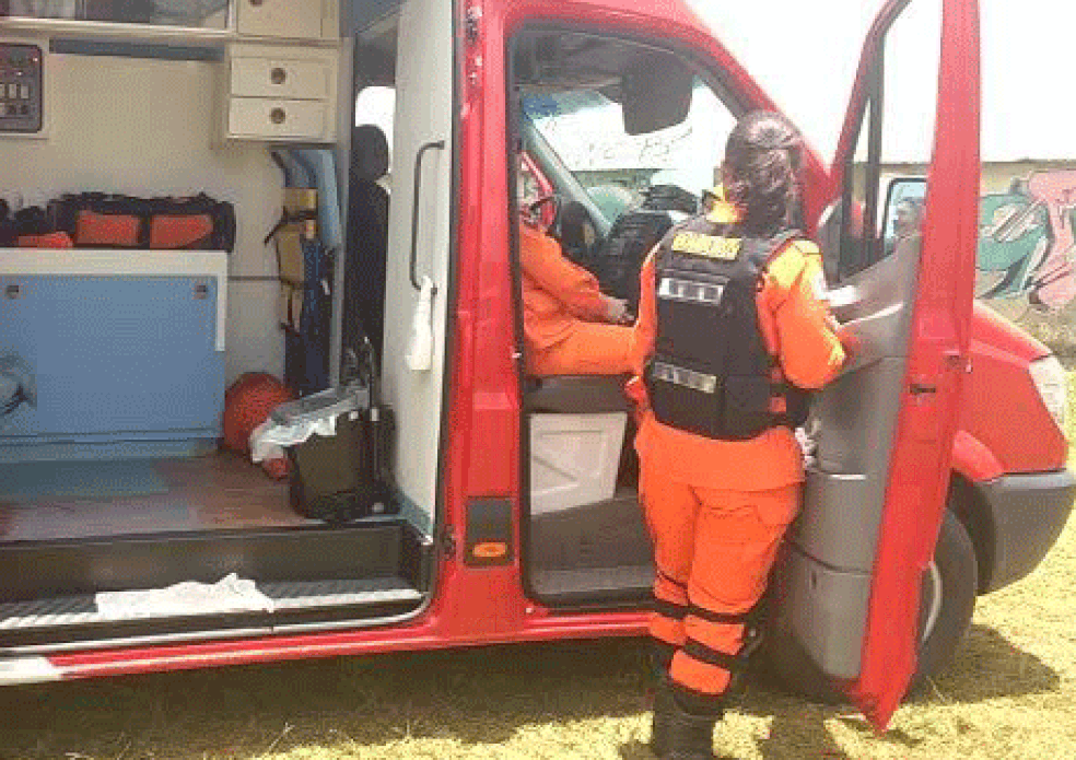 Ambulância do Corpo de Bombeiros — Foto: Corpo de Bombeiros/Divulgação