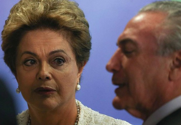 A presidente Dilma Rousseff e o vice-presidente Michel Temer (Foto: André Coelho/Agência O Globo)