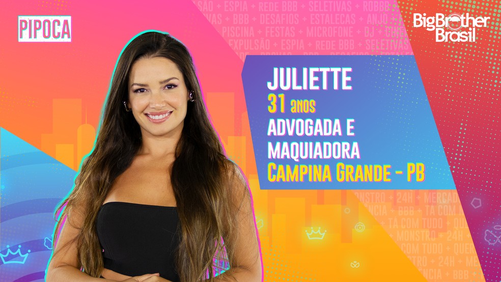 Juliette é participante do BBB21 — Foto: Globo
