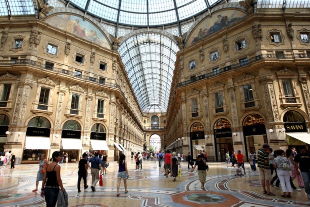 Galeria Vittorio Emanuele II, em Milão (Foto: Getty Images)