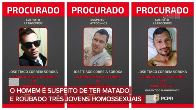 Polícia Civil divulga imagens de suspeito de latrocínio, no PR e em SC