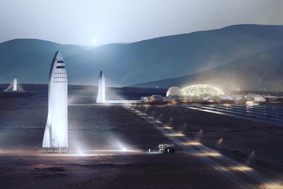 A cidade em Marte de Elon Musk (Foto: Divulgação)