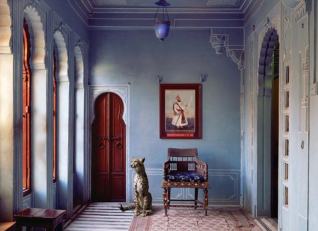 Leopardo no Maharaja's Apartment, no Palácio Udaipur (Foto: Divulgação)