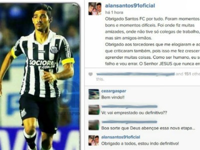 Alan Santos Coritiba (Foto: Reprodução/ Instagram)