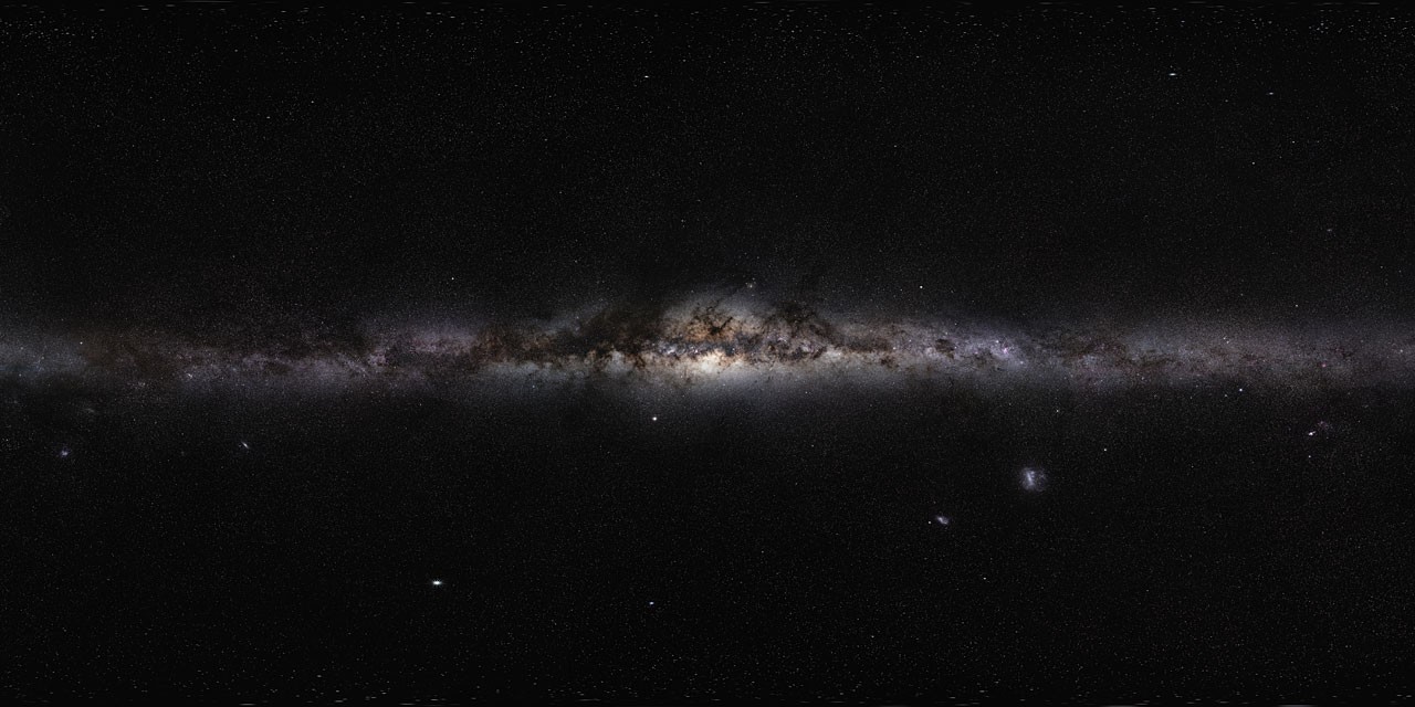 Imagem panorâmica de 360 graus revela a paisagem cósmica que circunda a Terra (Foto: ESO/S. Brunier)
