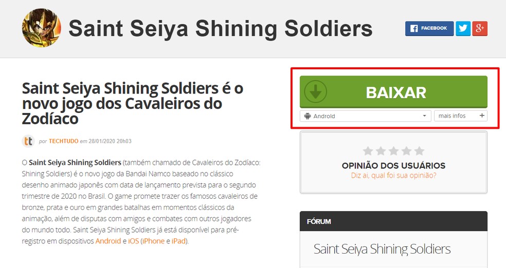 Saint Seiya Shining Soldiers Como Baixar E Jogar Cavaleiros Do Zodiaco Jogos De Rpg Techtudo