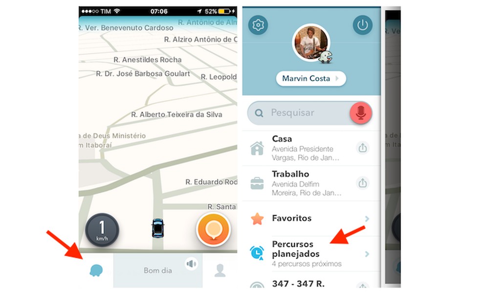 Como Usar O Waze Com A Fun o Percursos Planejados No IPhone