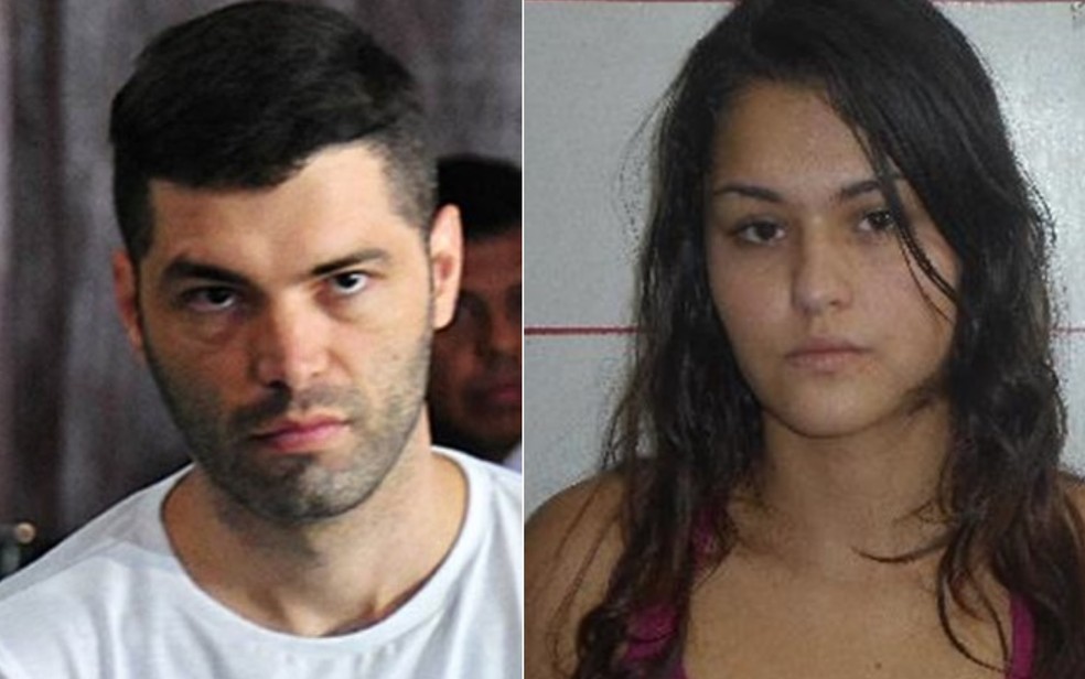 Tiago Henrique Gomes da rocha, serial killer de Goiânia, e a detenta Jéssica Alves dos Santos, noiva dele — Foto: Reprodução