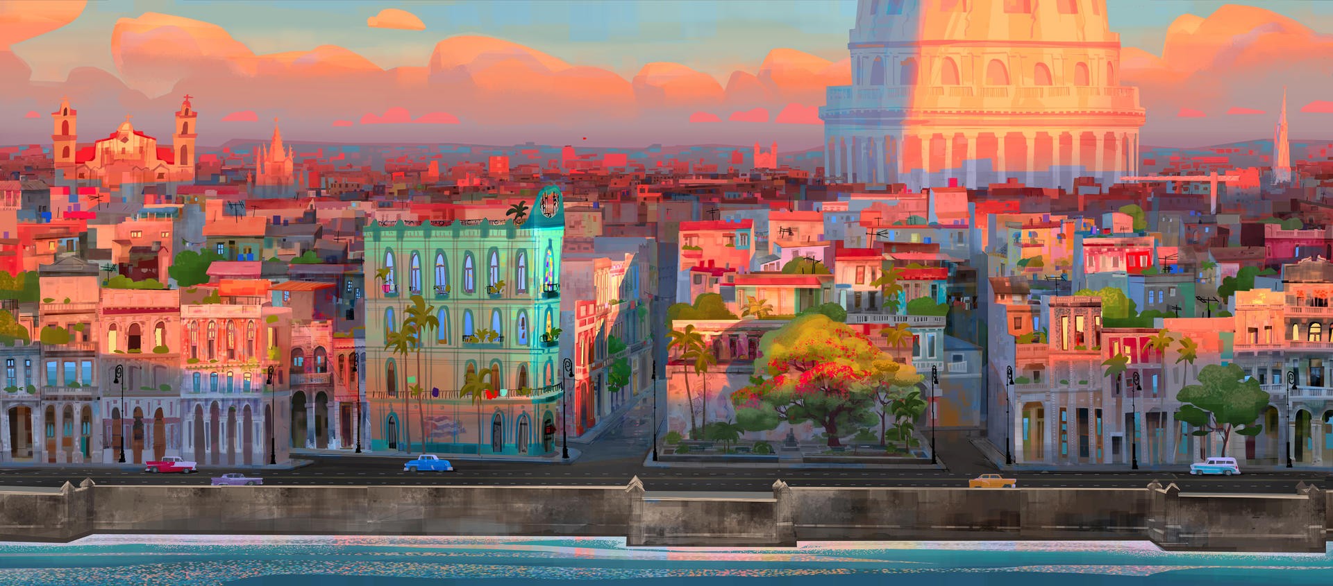 Uma das imagens conceituais de Havana criadas pelos animadores  (Foto: Andy Harkness)