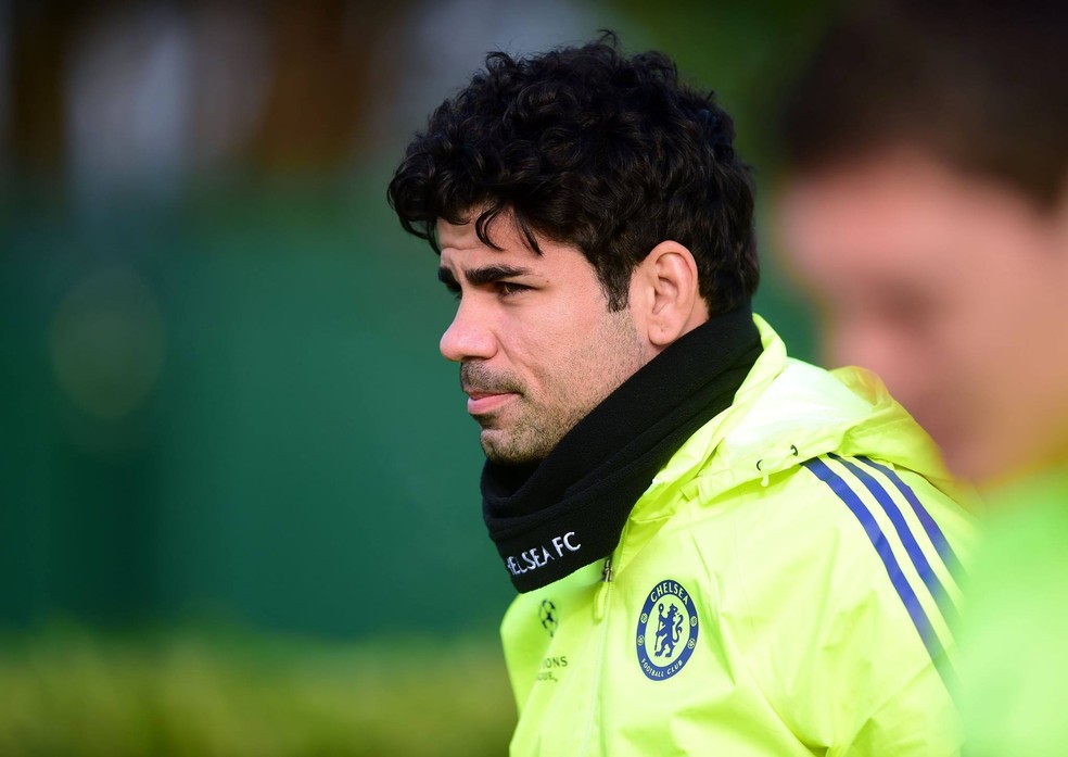 Diego Costa em treino pelo Chelsea � Foto: Reprodu��o 