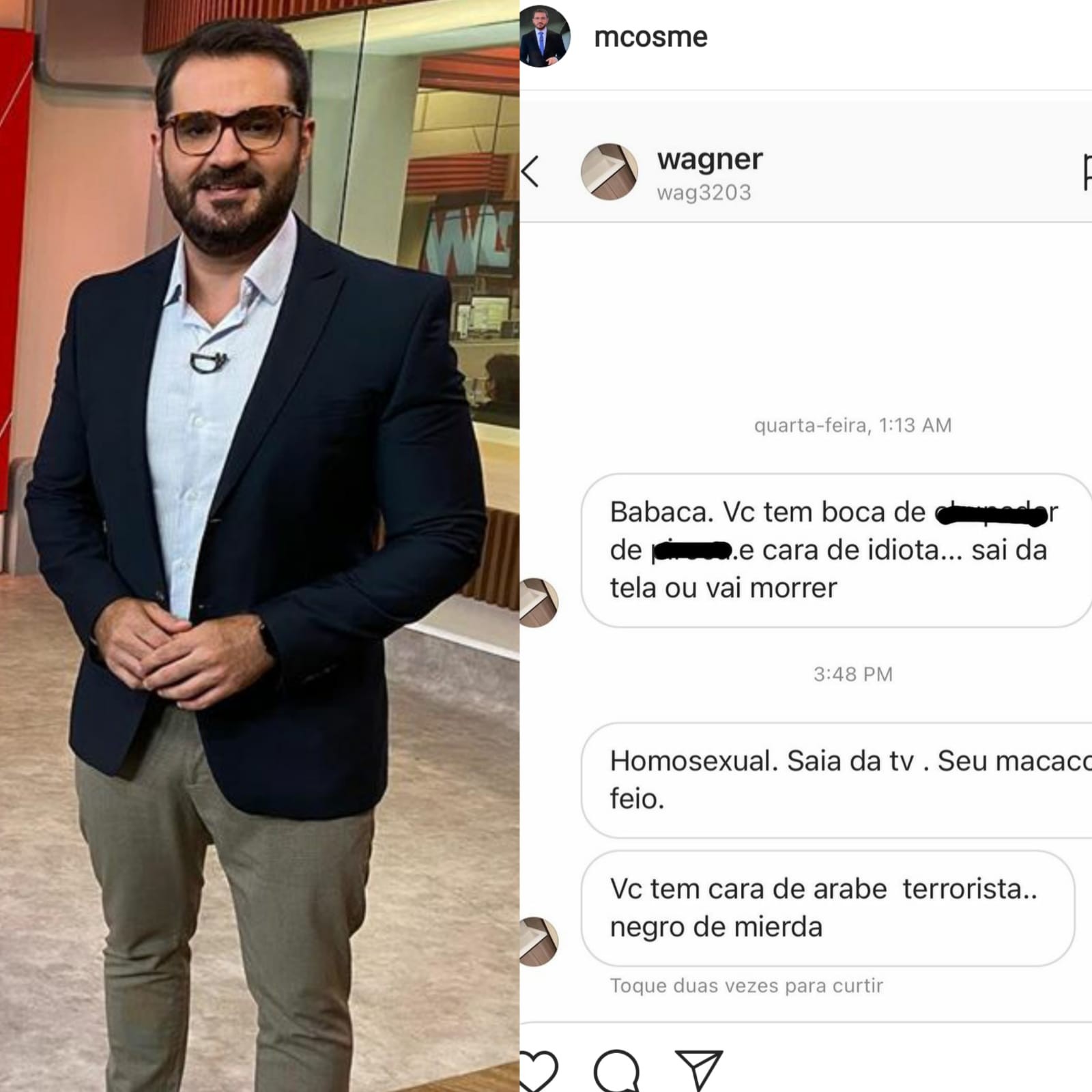 Apresentador da Globo denuncia ataques homofóbicos (Foto: Reprodução/Instagram)