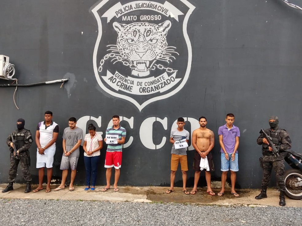 Presos na Operação LOX — Foto: Polícia Civil de Mato Grosso/Assessoria
