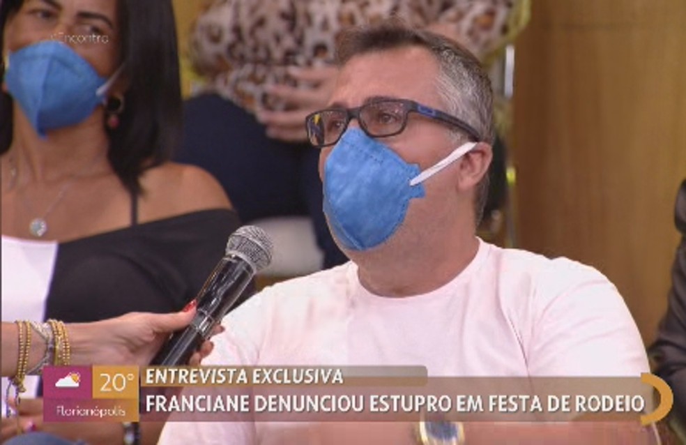 José Ricardo, pai da jovem Franciane Andrade que relata ter sofrido estupro após ir para Rodeio de Jaguariúna — Foto: Reprodução/EPTV