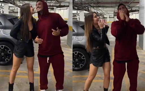 Gabriel Medina dança com Jade Picon em estacionamento; vídeo