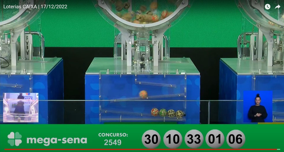 Resultado da Mega-Sena 2549  Foto: Reproduo / Caixa