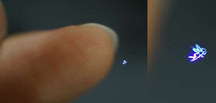 Fada formada por holograma superr?pido (Foto: Reprodu??o/YouTube)