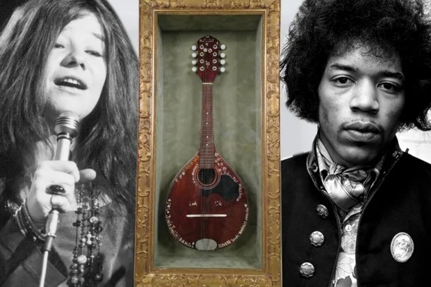 Bandolim que foi presente de Janis Joplin para Jimi Hendrix é leiloado (Foto: Getty/Courtesy Kruse GWS Auctions)